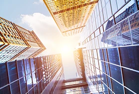 نمای کرتین وال شیشه ای