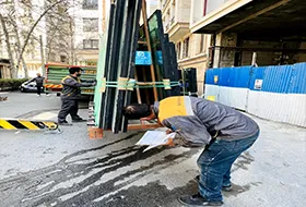 ساخت سقف شیشه ای راه پله